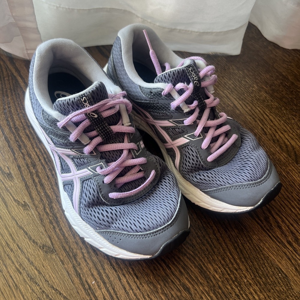 ASICS GEL-Contend 6 Womens Size 6.5 Running Shoes Sneakers Gray Purple F920320